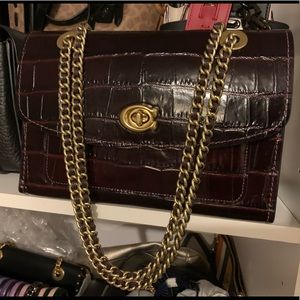 Coach Parker Embossed Croc shoulder bag